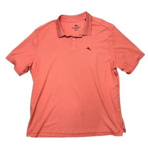 Tommy Bahama Mens Coral Polo Shirt Sz XXL Short Sleeve Stretch Performance Golf